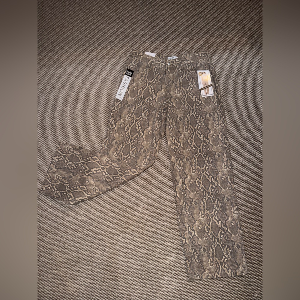 Love, Fire Snake Print Jeans